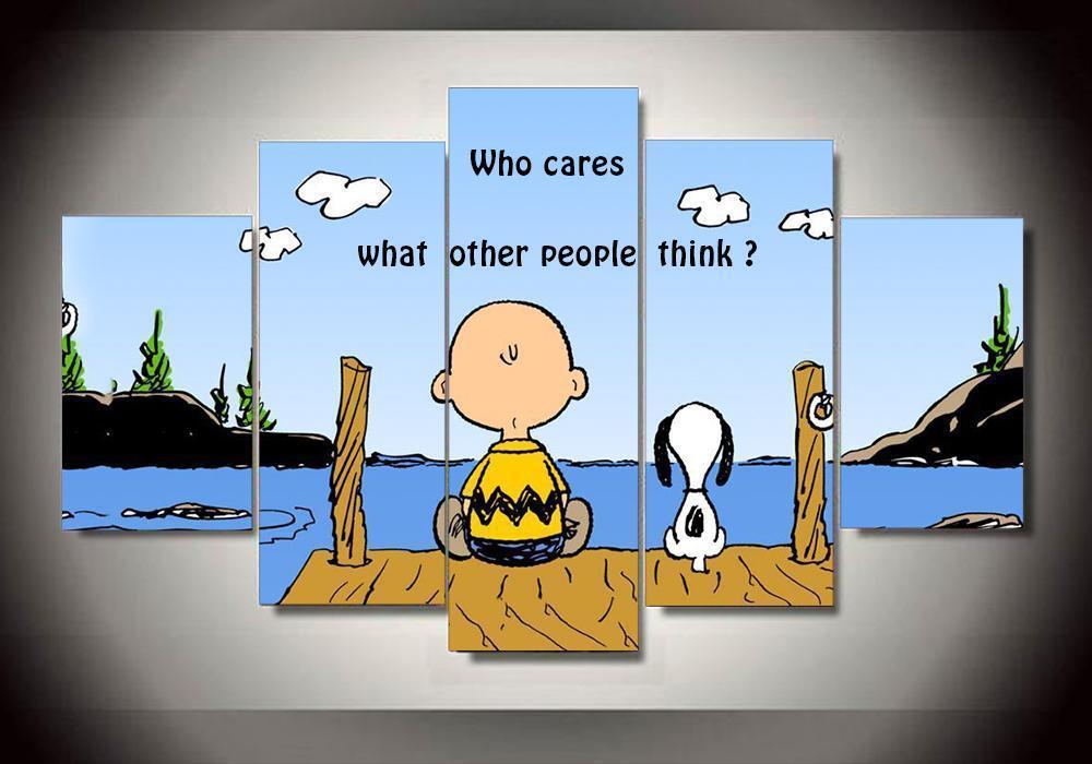 Peanuts – Snoopy – The Peanuts Gang In Christmas 6 – Cartoon Canvas Wall Art