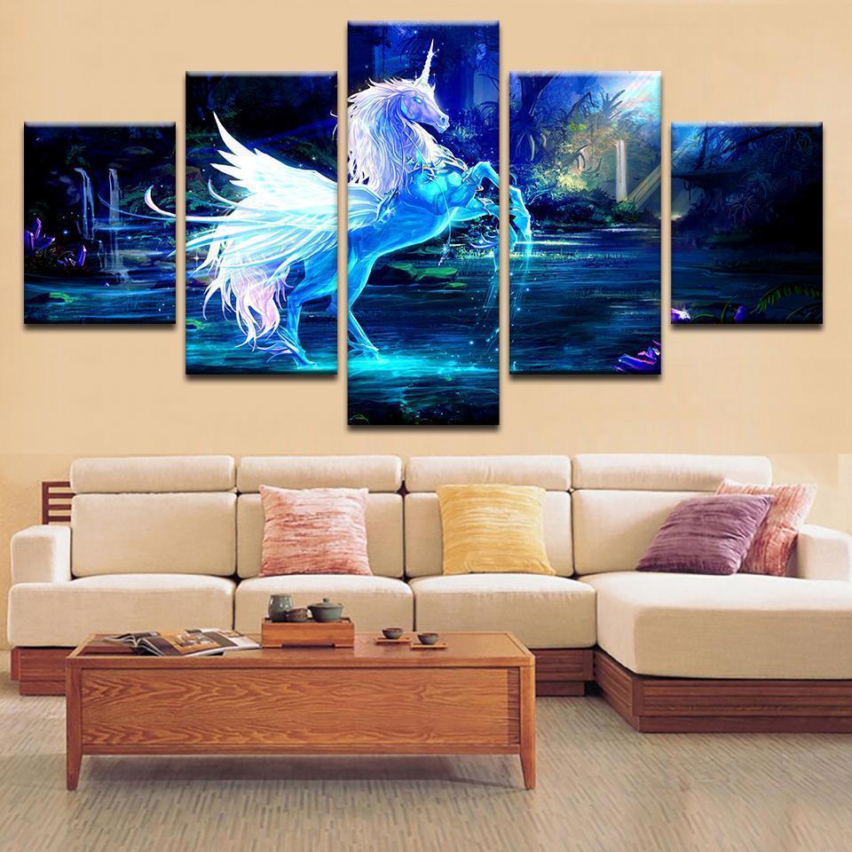 Pegasus – Abstract Animal Canvas Wall Art