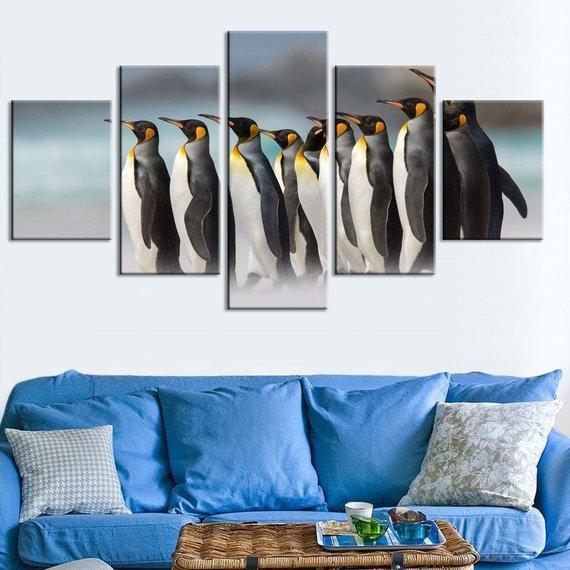 Penguins Penguin Birds Lovers – Animal Canvas Wall Art