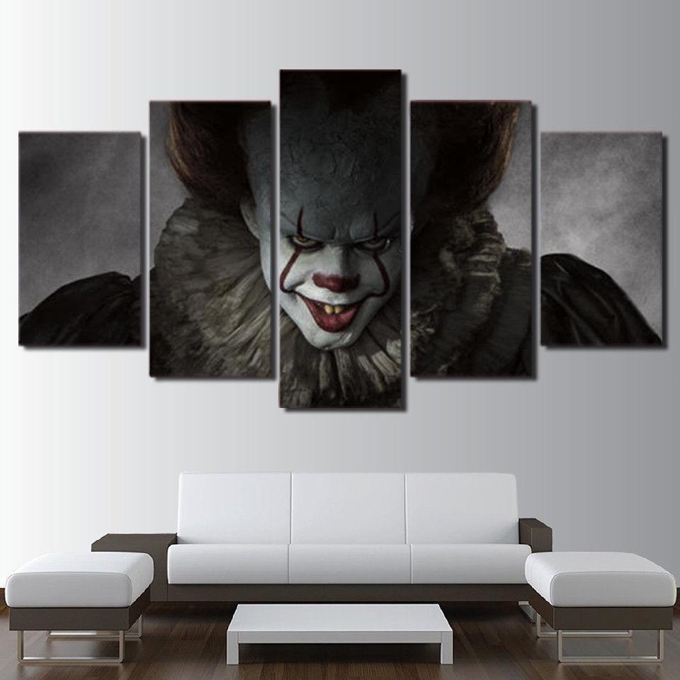 Pennywise Clown It Horror Scary Movie – Canvas Wall Art