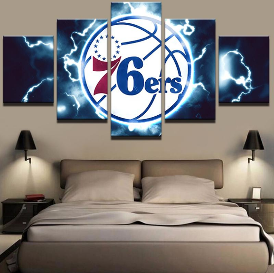 Philadelphia 76Ers Basketball Nba Sport – Canvas Wall Art