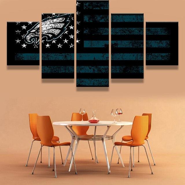 Philadelphia Eagles American Flag – Abstract Canvas Wall Art