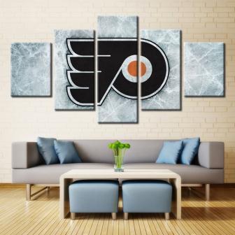 Philadelphia Flyers Logo 3 Ice Hockey – Canvas Wall Art