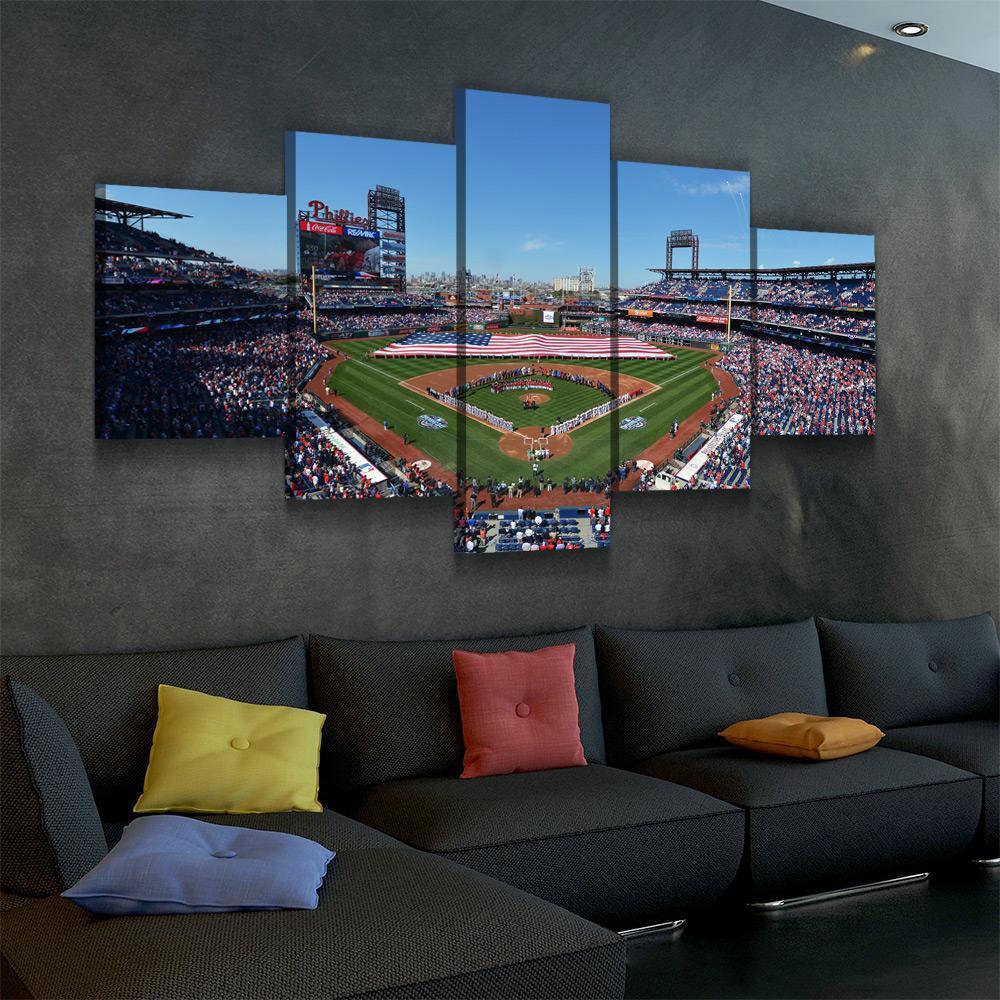 Philadelphia Phillies Citizens Bank Park Baseball – Canvas Wall Art