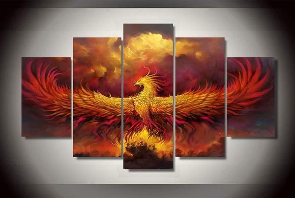 Phoenix Fire Magic 5 – Abstract Canvas Wall Art