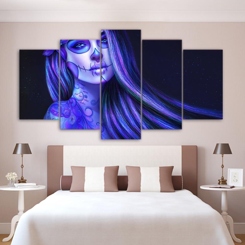 Piano Brunette Tattoos Makeup – Abstract Canvas Wall Art