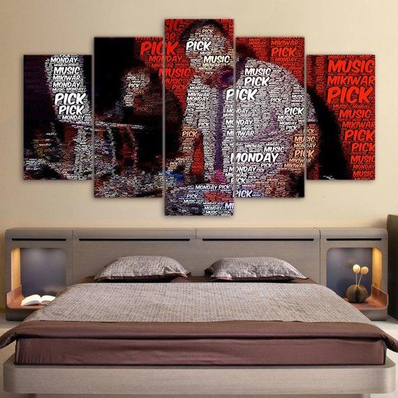 Pick Music Text Dj Music – Abstract Canvas Wall Art