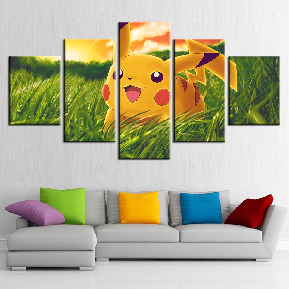 Pikachu Pokemon – Cartoon Canvas Wall Art