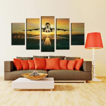 Pilot Taking Off On Runway – Airplane Canvas Wall Art
