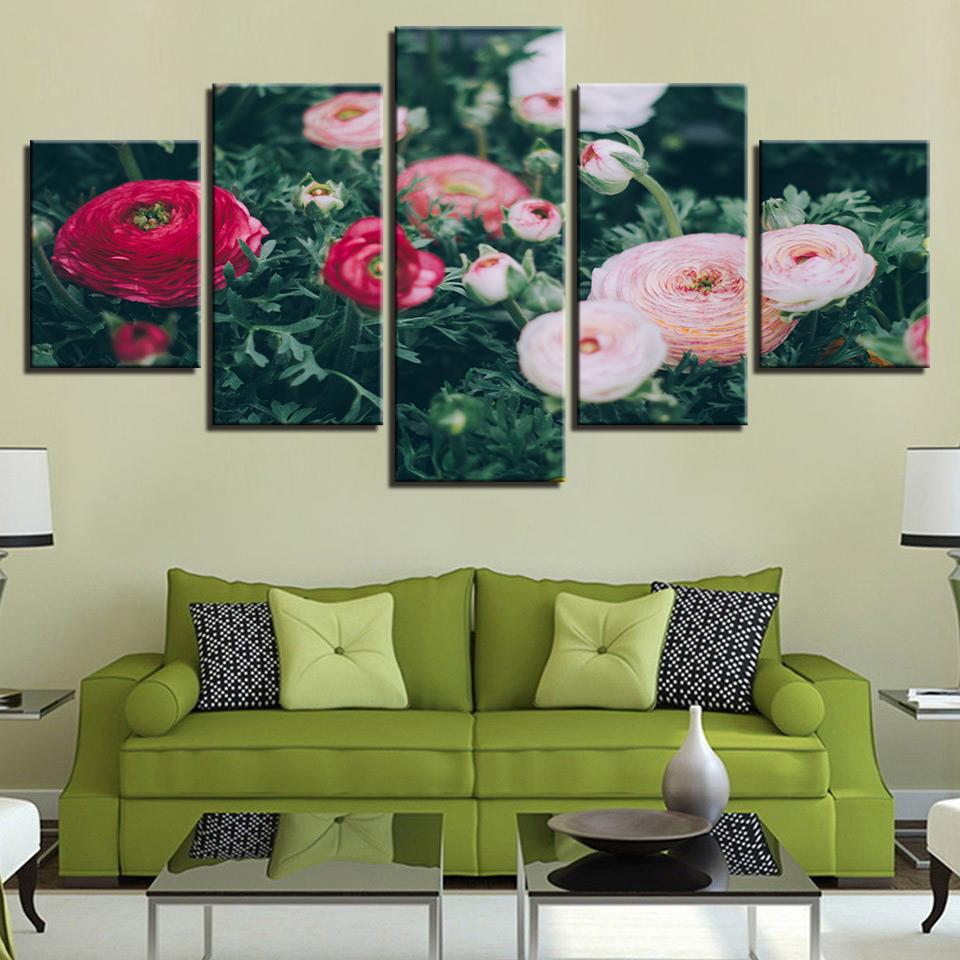 Pink And Red Flower Still Life – Nature Canvas Wall Art