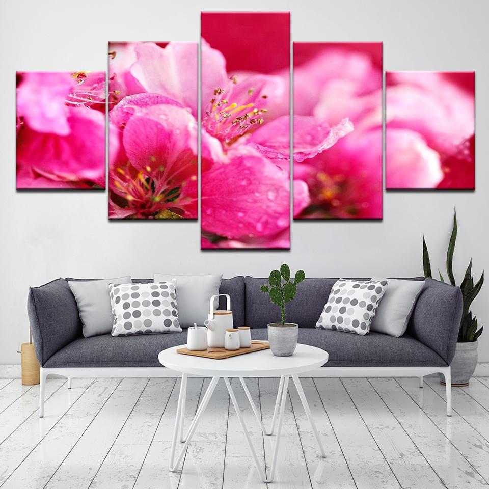Pink Flowers – Nature Canvas Wall Art