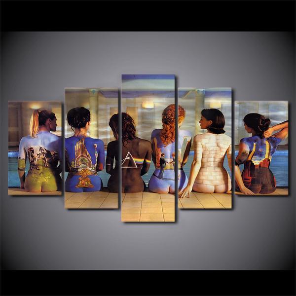 Pink Floyd Album Women Girls Nude Body Abstract – Canvas Wall Art