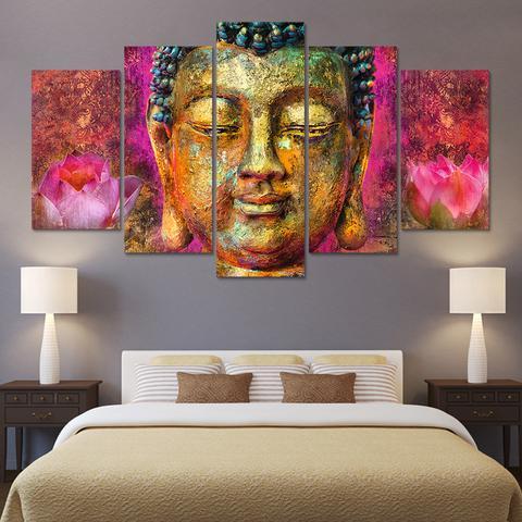 Pink Lotus Buddha – Religion Canvas Wall Art