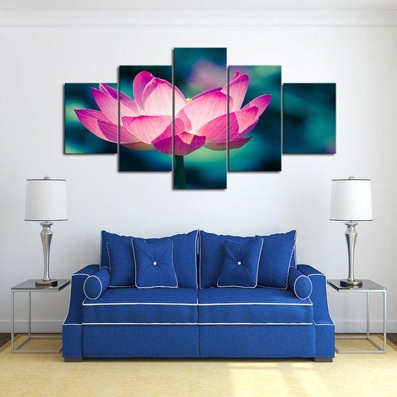 Pink Lotus – Nature Canvas Wall Art