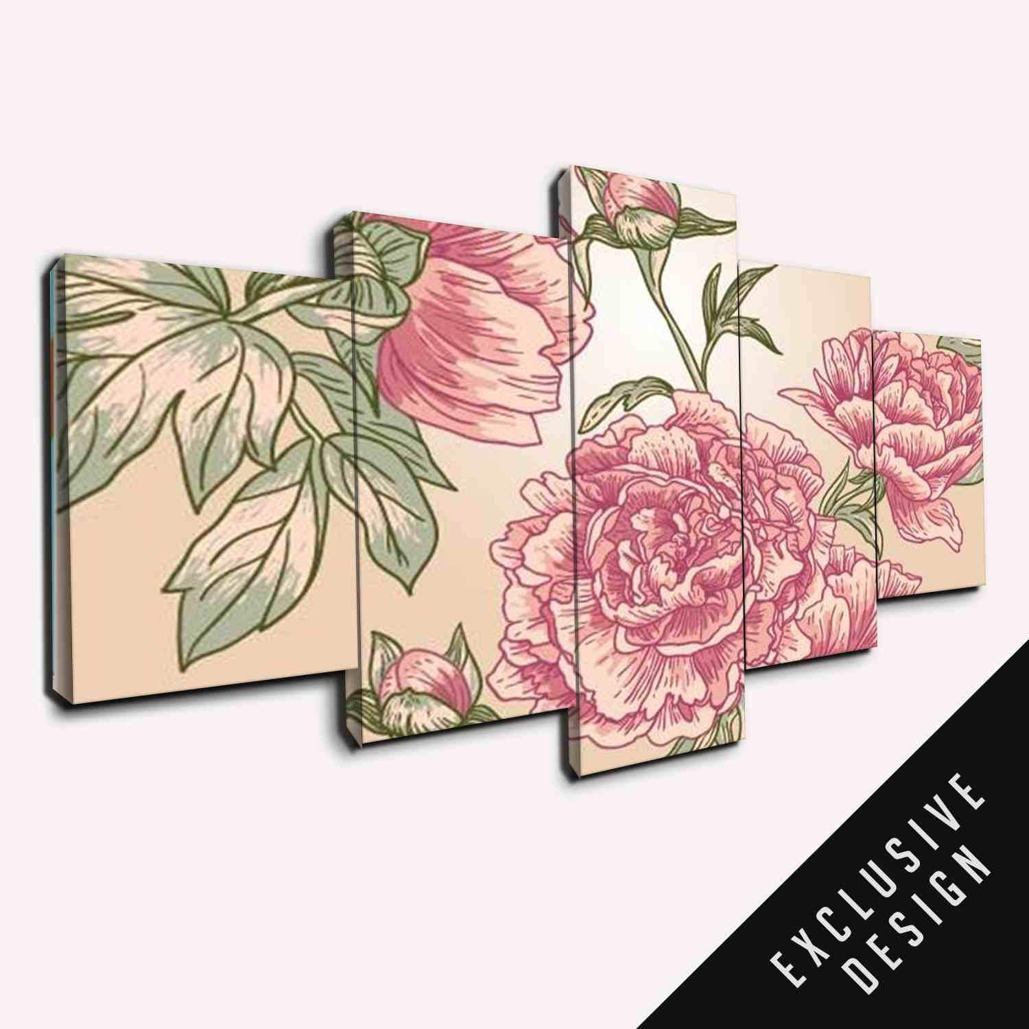 Pink Peony – Abstract Canvas Wall Art