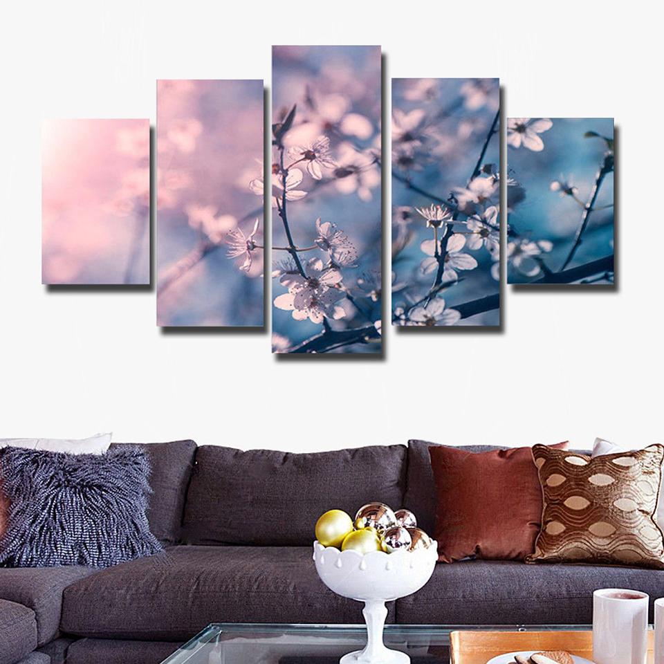 Pink Plum Blossom Flowers – Nature Canvas Wall Art