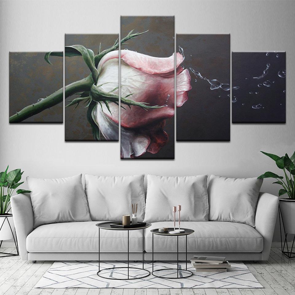 Pink Roses Flowers – Nature Canvas Wall Art