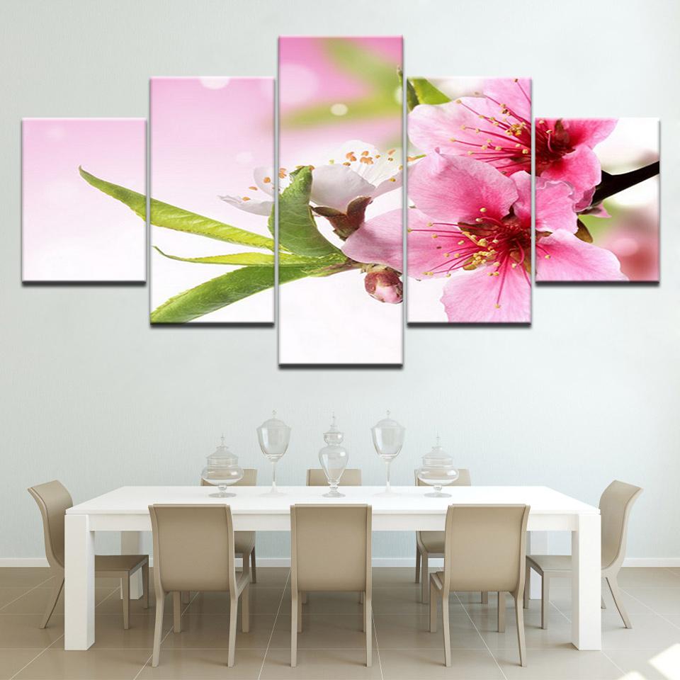 Pink White Flowers Blossom – Nature Canvas Wall Art