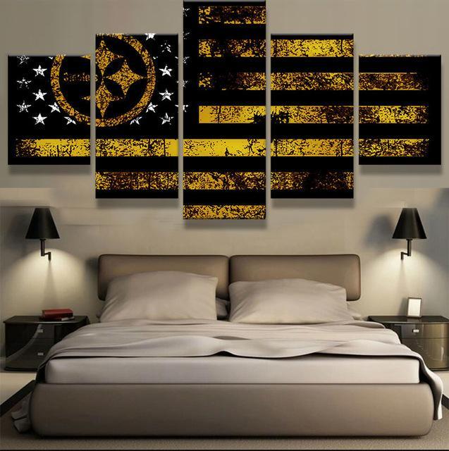 Pittsburgh Steelers American Flag Sport – Canvas Wall Art