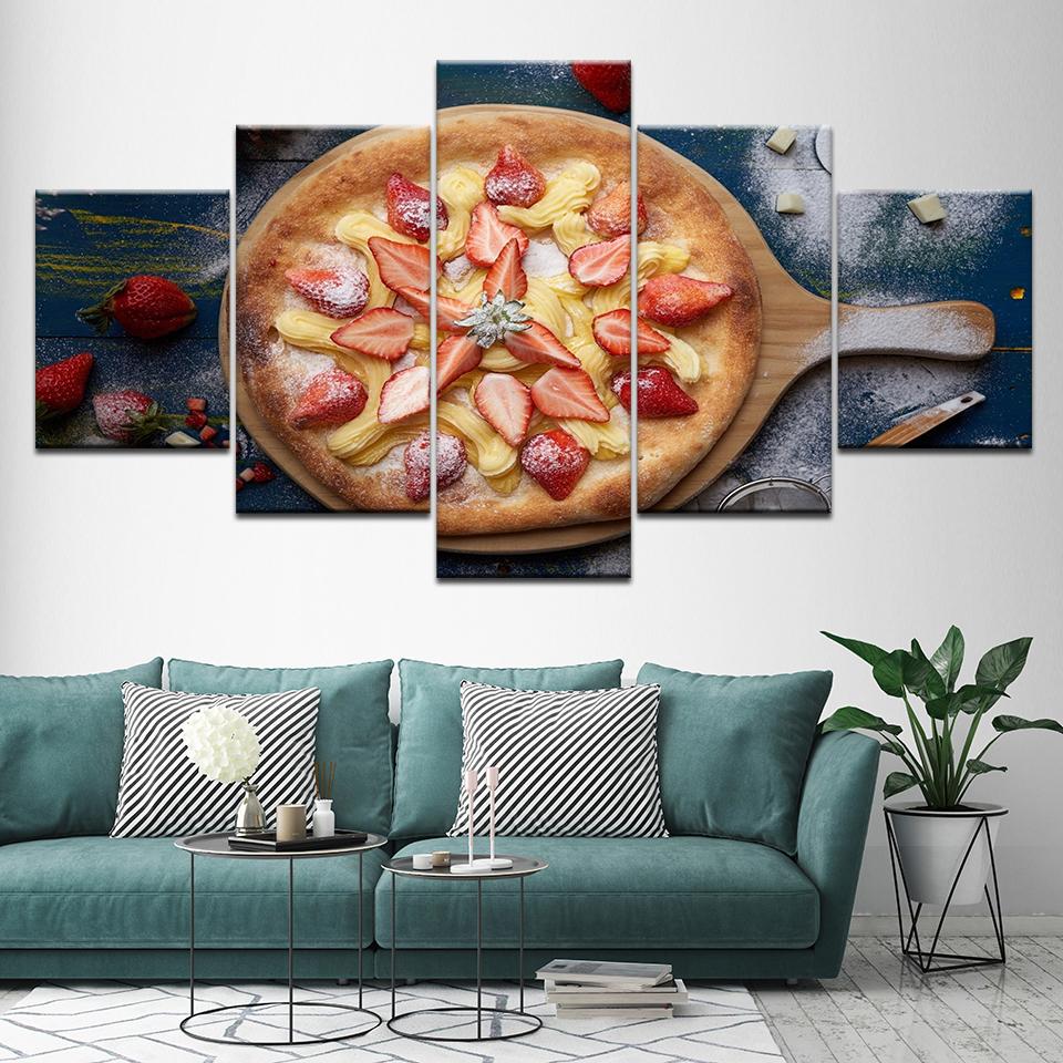 Pizza Strawberry – Kitchen Canvas Wall Art