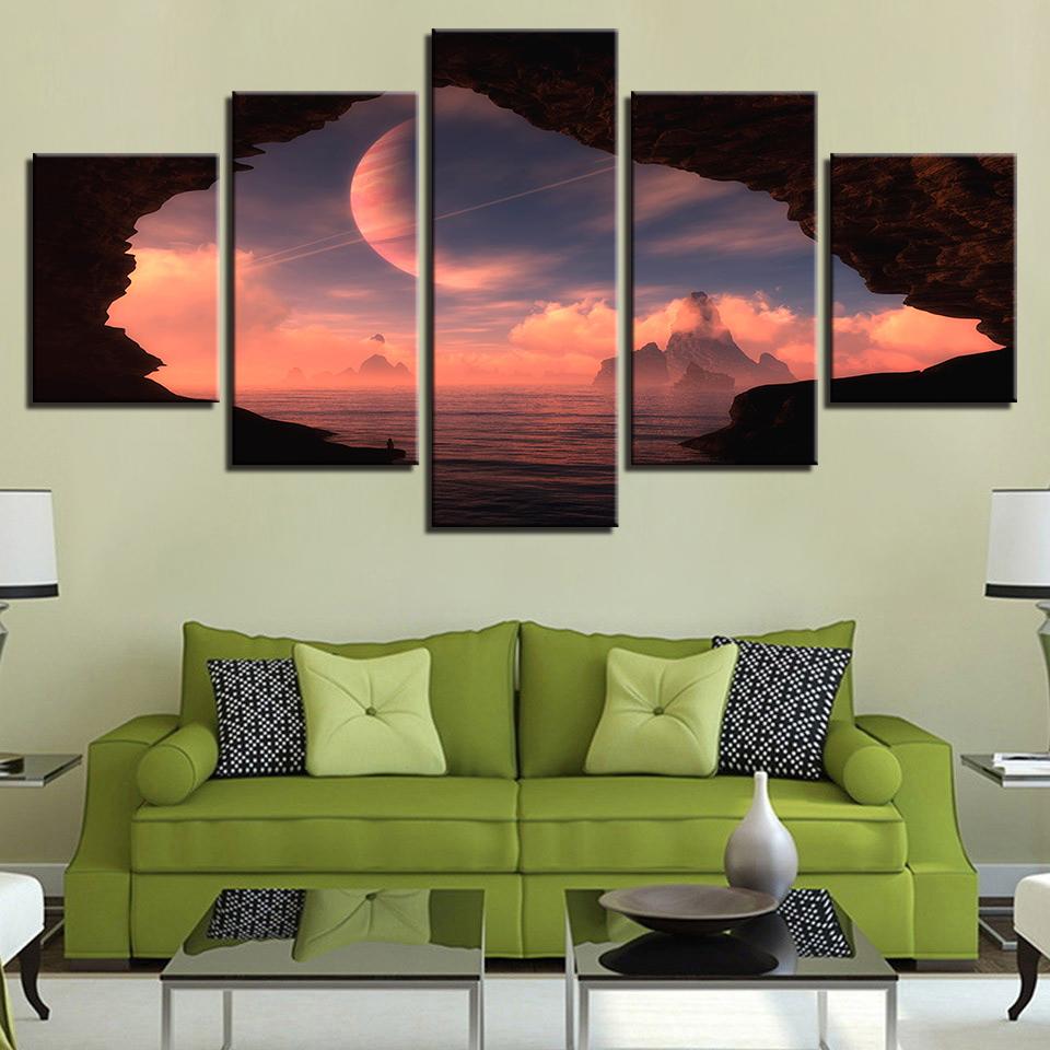 Planet And Sunshine – Nature Canvas Wall Art
