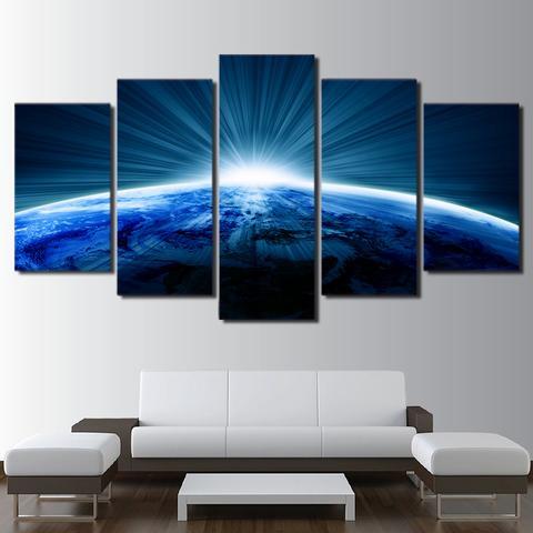 Planet Blue – Space Canvas Wall Art