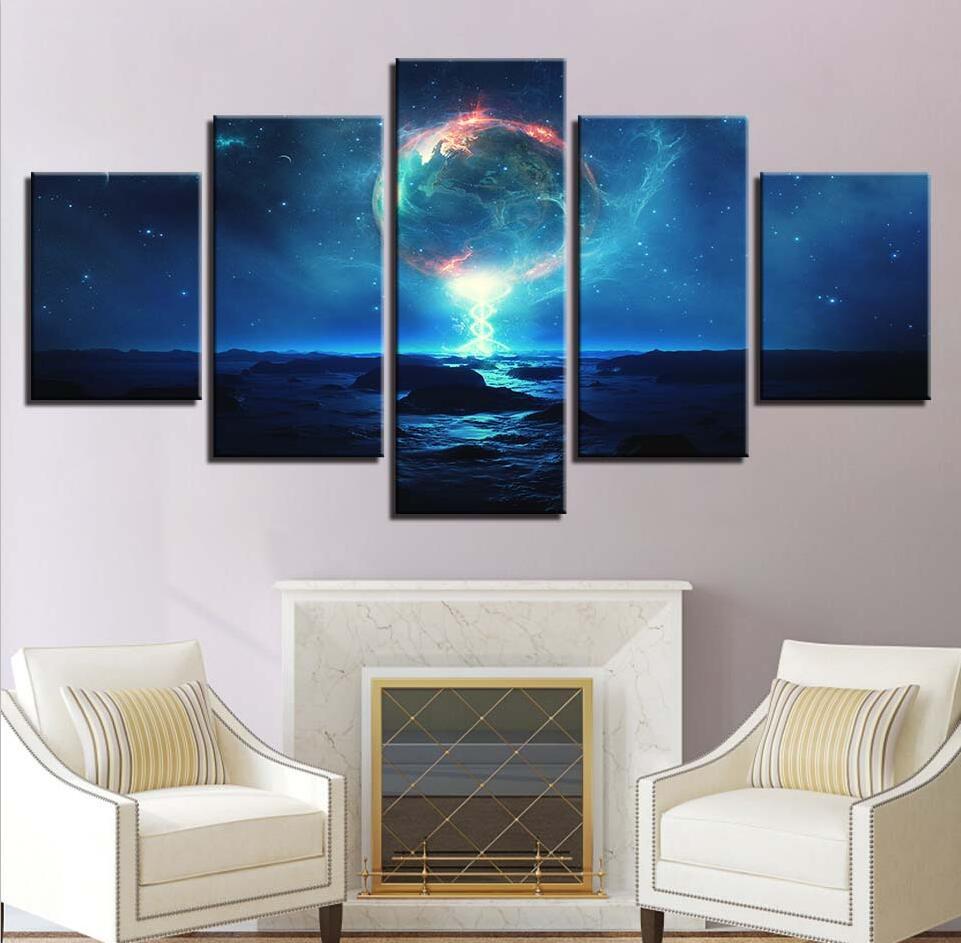 Planet Earth Universe 5 – Space Canvas Wall Art
