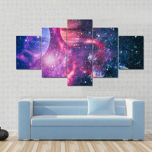 Planet Illustration – Space Canvas Wall Art