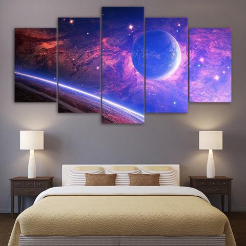 Planet Light Spots Space – Space Canvas Wall Art