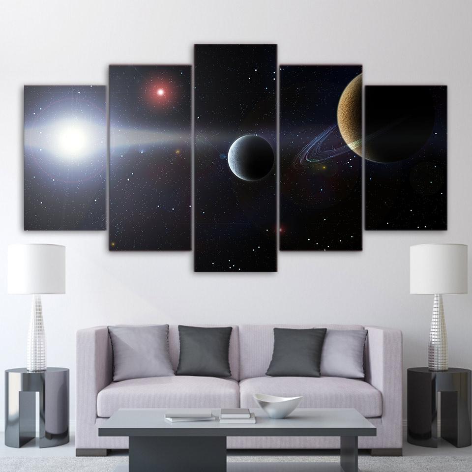 Planet Moon Universe 01 – Space Canvas Wall Art