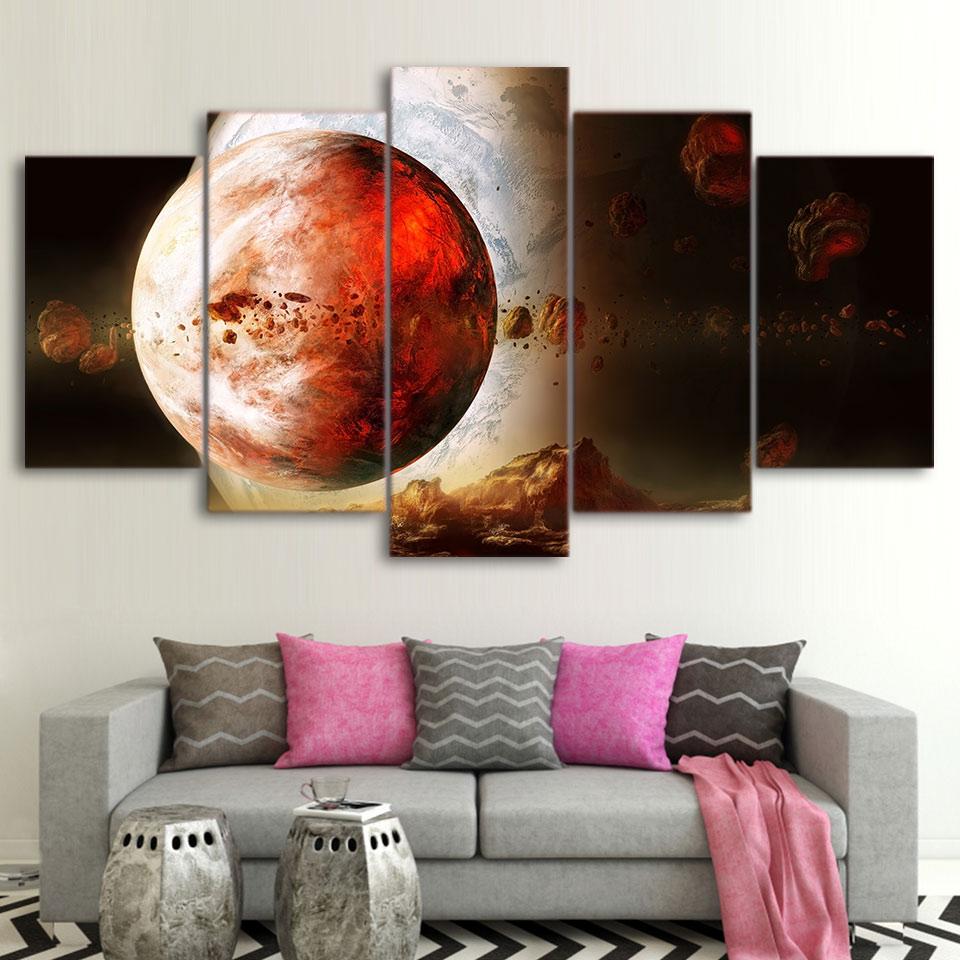 Planet Moon Universe – Space Canvas Wall Art