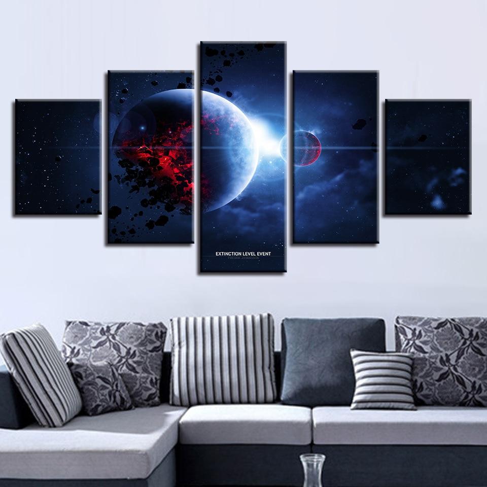 Planet Ray Light – Space Canvas Wall Art