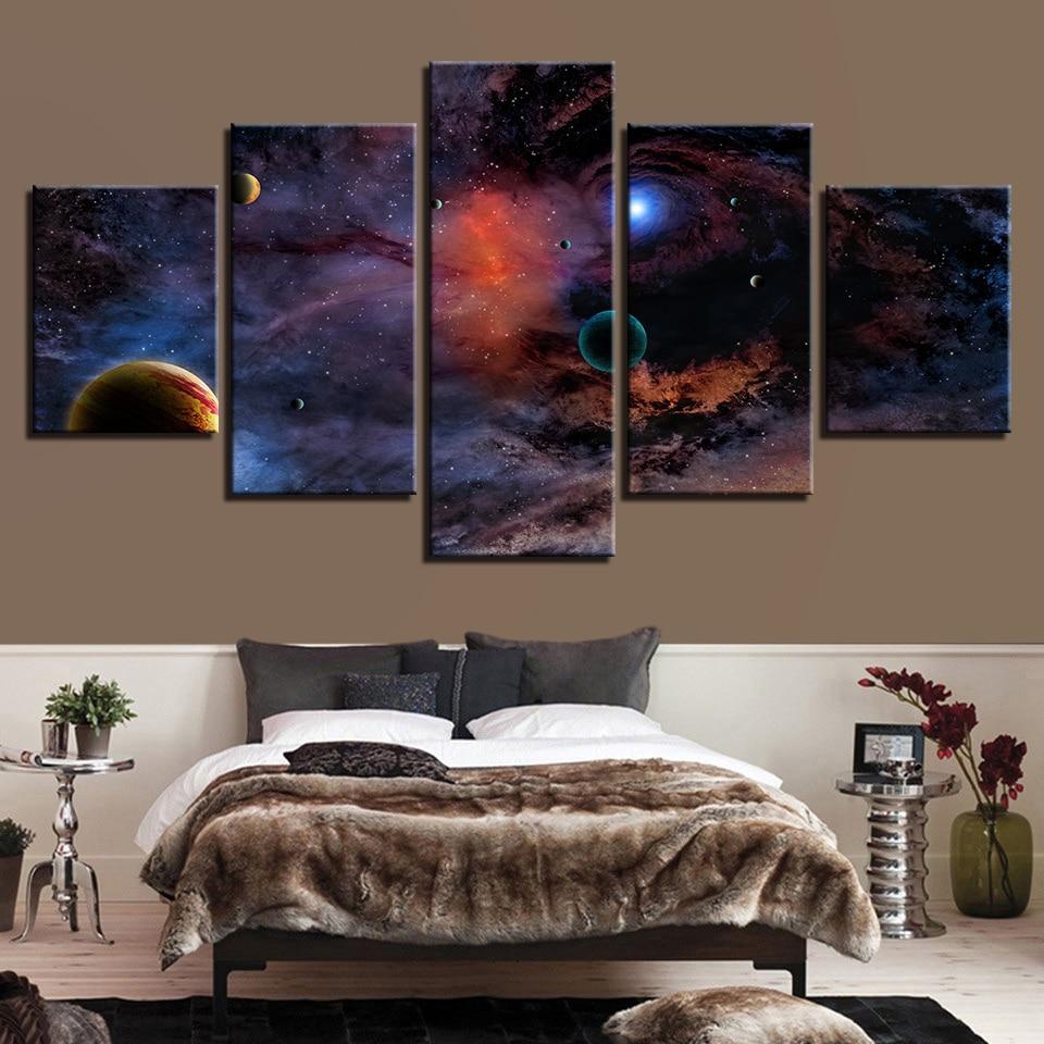 Planets Starry Sky – Space Canvas Wall Art