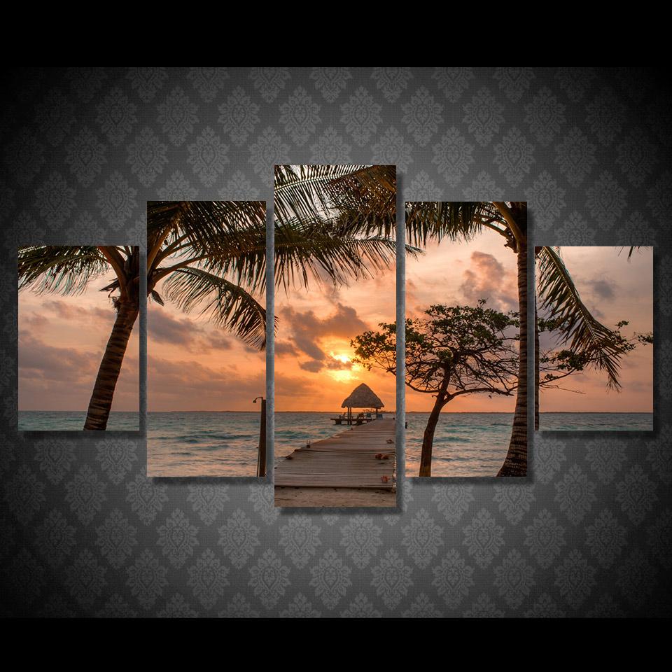 Plyazh Pesok Palmy Pirs Nebo – Nature Canvas Wall Art