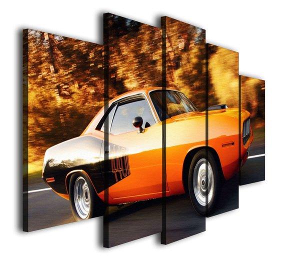 Plymouth Barracuda Racing Car – Automative Canvas Wall Art