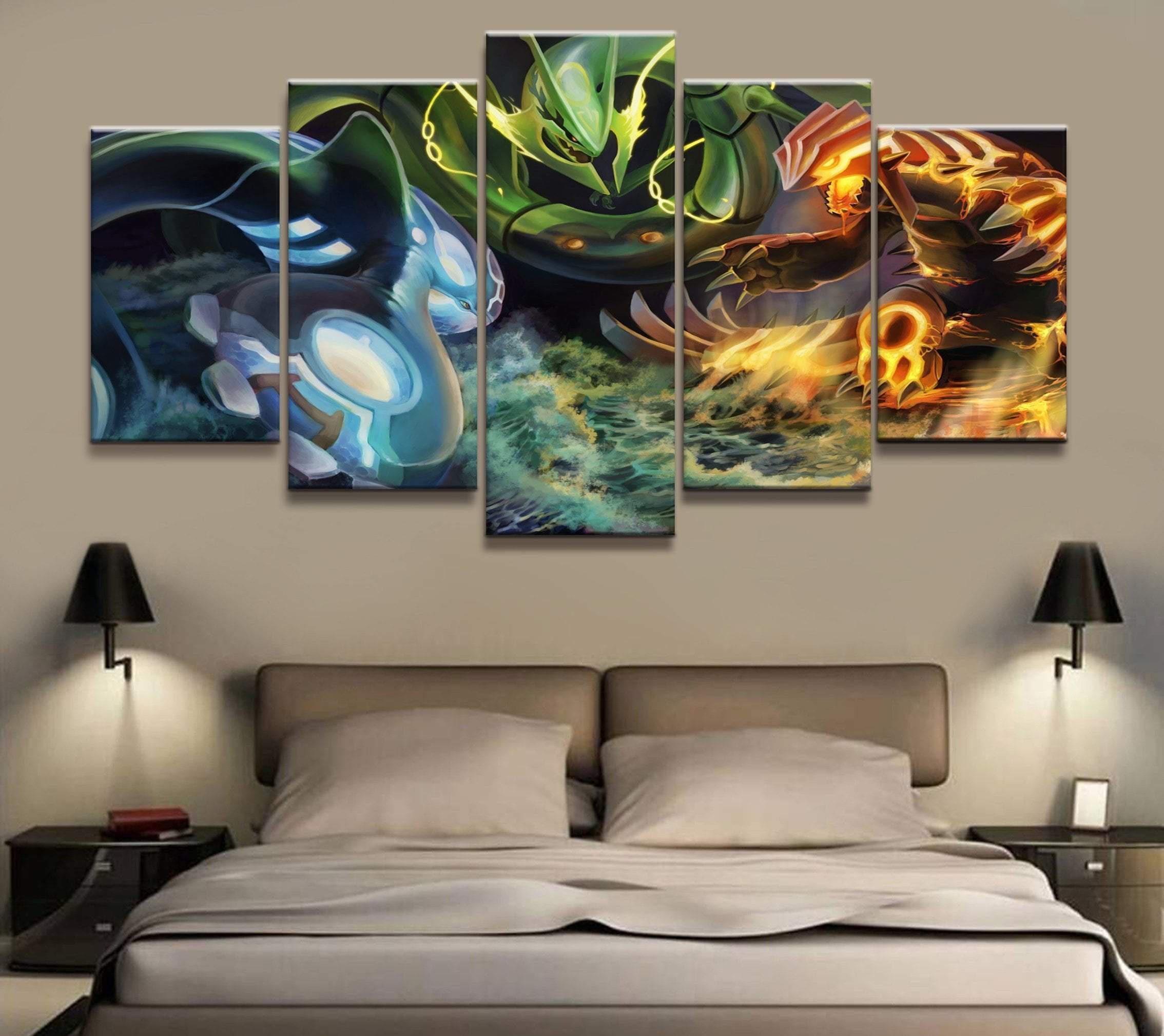 Characters in Pokemon Poster Anime Canvas Wall Art