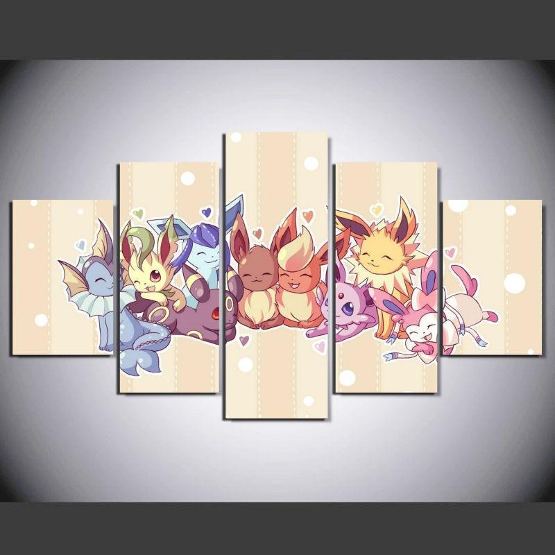Pokemon Eevee Evolutions Anime – Canvas Wall Art