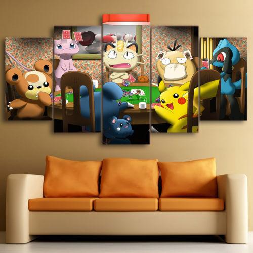 Pokemon Playing Cards – Anime Canvas Wall Art