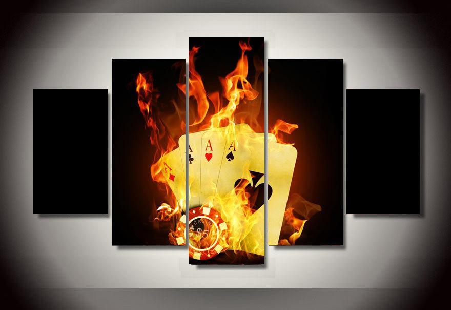 Poker Flame 1 – Abstract Canvas Wall Art