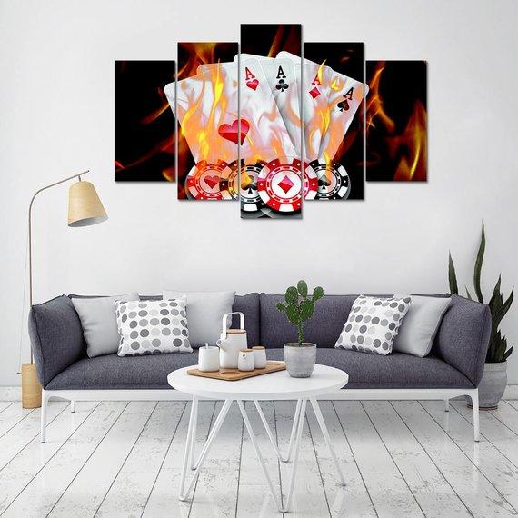 Poker Game – Gaming Canvas Wall Art