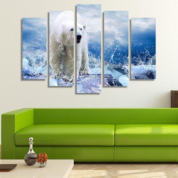 Polar Bear 01 – Animal Canvas Wall Art