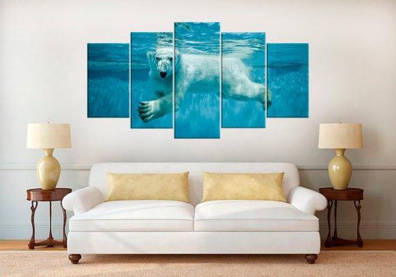 Polar Bear 3 – Animal Canvas Wall Art