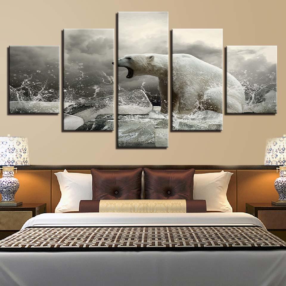 Polar Bear 8 – Animal Canvas Wall Art
