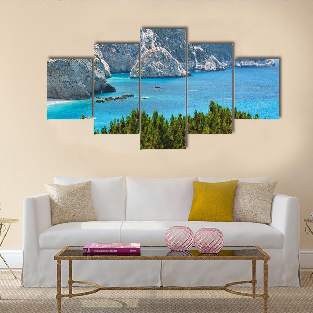 Porto Katsiki Coast On Lefkada Island – Nature Canvas Wall Art