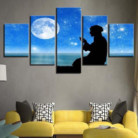Praying Under The Moon – Nature Canvas Wall Art