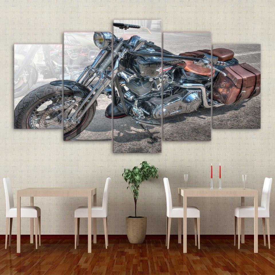 Pretty Retro Motorcycle – Automative Canvas Wall Art