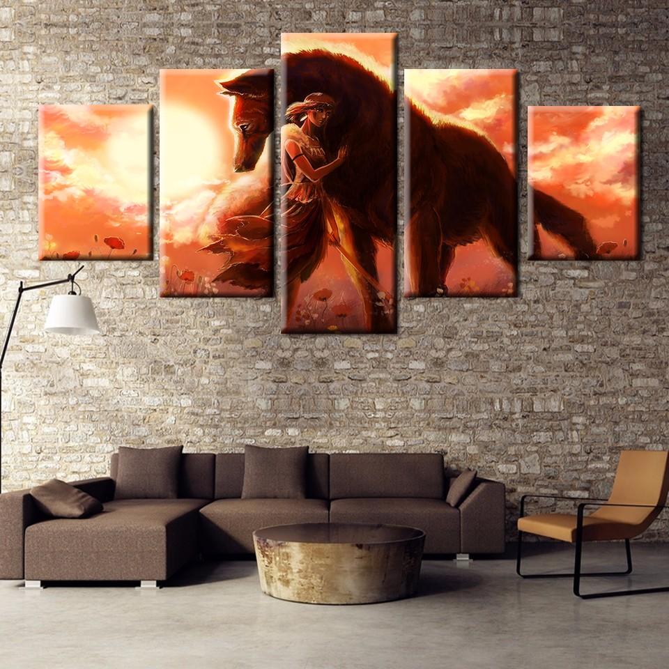 Princess Mononoke Wolf – Anime Canvas Wall Art