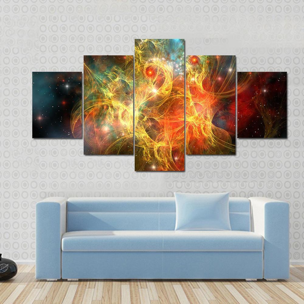 Princess Nebula With A Crown On Her Head – Space Canvas Wall Art