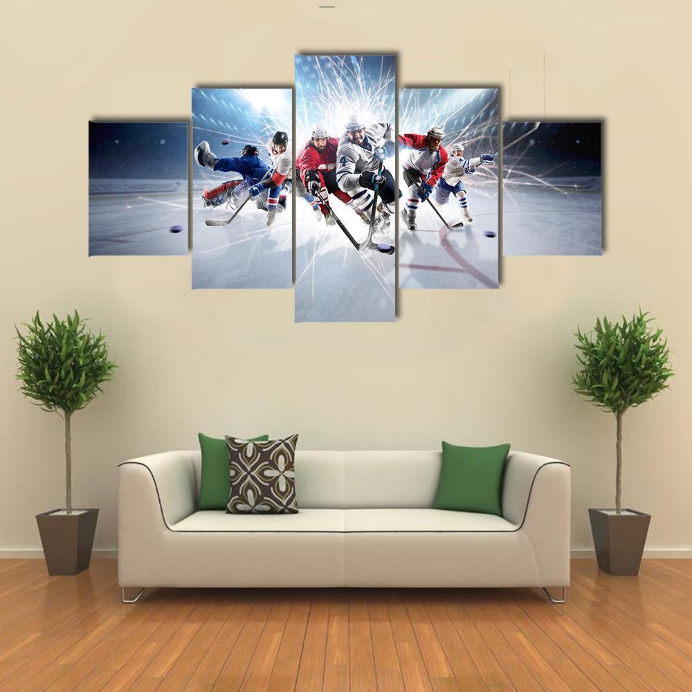 Professional Hockey Players In Action – Sport Canvas Wall Art