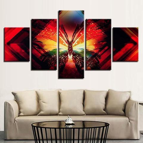 Psychedelic Butterfly – Abstract Animal Canvas Wall Art